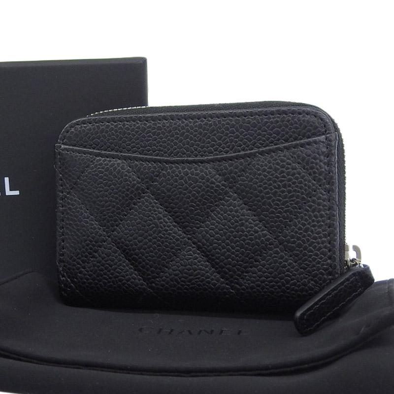 【ピョコ】 CHANEL★マトラッセ　コインケース★希少ブラックCC CHANEL シャネル コインケース レディース ブラック AP4037