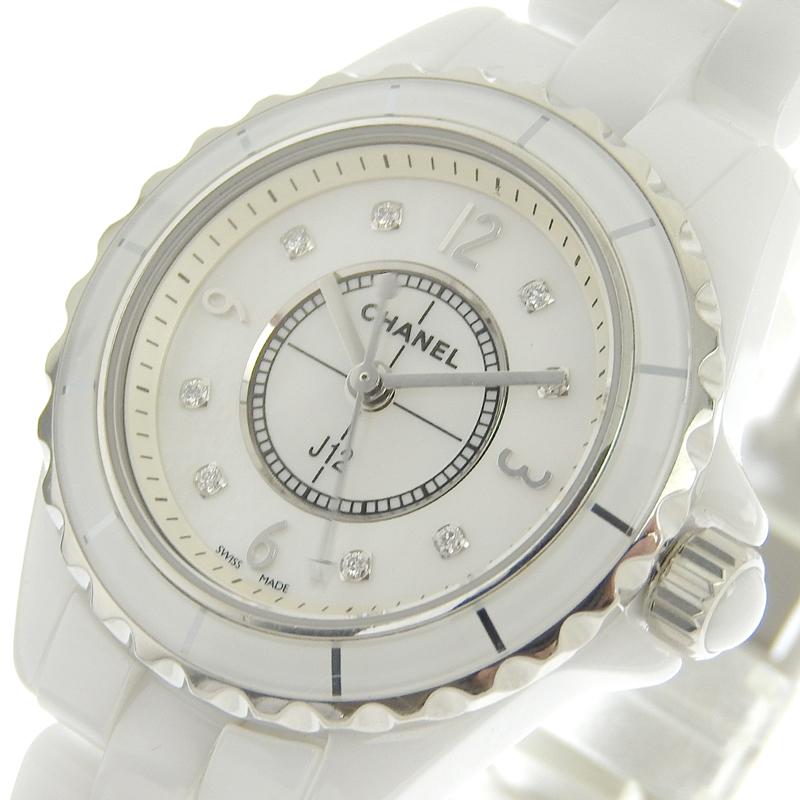 J12 シャネル CHANEL レディース クォーツ 腕時計 SS/セラミック 8P