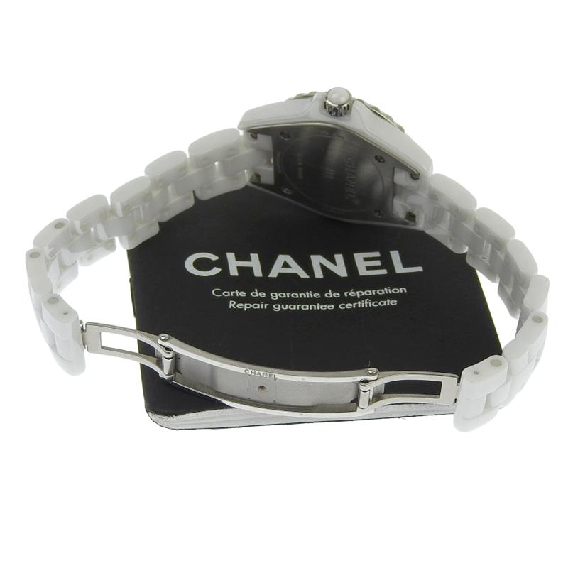 シャネル CHANEL J12 レディース クォーツ 腕時計 セラミック 8Pダイヤモンド ホワイト文字盤 H2570 中古 新入荷 CH0820 CHANEL - シャネル CHANEL J12 レディース クォーツ 腕時計 セラミック