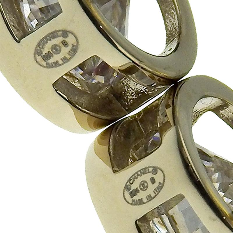 CHANEL シャネル ココマーク ピアス ラインストーン GP ゴールド