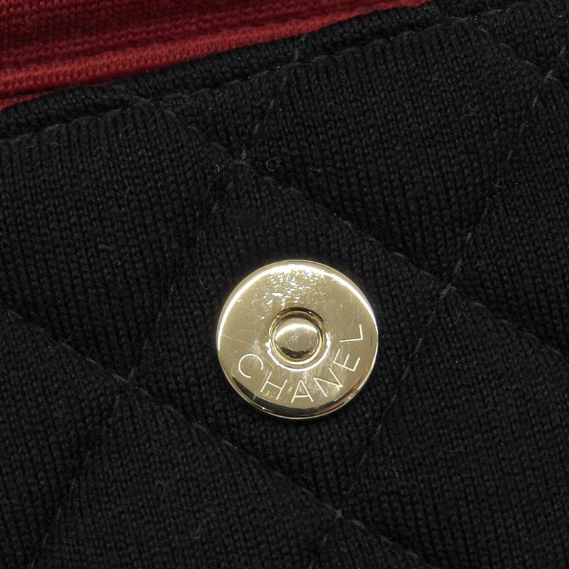 シャネル CHANEL ミニミニ マトラッセ チェーンショルダー ショルダーバッグ コットン ブラック 中古 新入荷 CH0991 マトラッセ シャネル CHANEL ミニミニ チェーンショルダー ショルダー