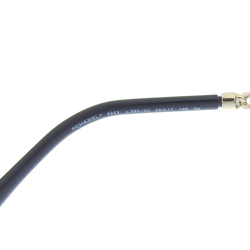 シャネル CHANEL サングラス ダークブラウン ゴールド色 チェーン 4242 中古 新入荷 CH0992 シャネル CHANEL サングラス ダークブラウン ゴールド色 チェーン 4242