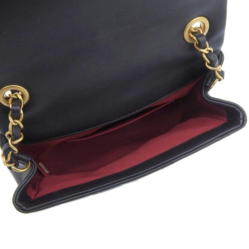 シャネル CHANEL マトラッセ 2WAYバッグ ショルダーバッグ トップハンドル ラムスキン ブラック 29番台 中古 新入荷 CH0997 マトラッセ シャネル CHANEL 2WAYバッグ ショルダーバッグ トップ