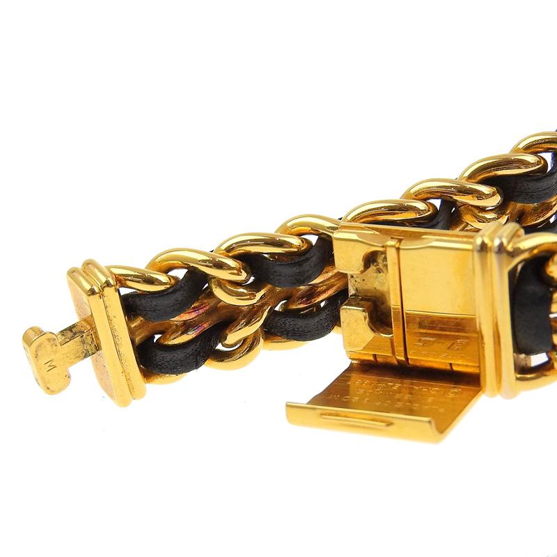 シャネル CHANEL プルミエール #M レディース クォーツ 腕時計 GP/革 ブラック文字盤 H0001 中古 新入荷 CH0999 PREMIERE（CHANEL） シャネル CHANEL プルミエール #M レディース