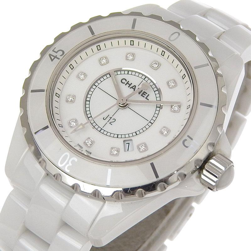 J12 シャネル CHANEL レディース クォーツ 腕時計 セラミック/SS 12P