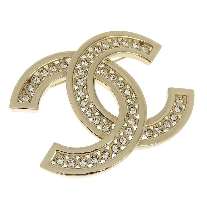 CHANEL（シャネル） ブローチ ココマーク ラインストーン GP ゴールド