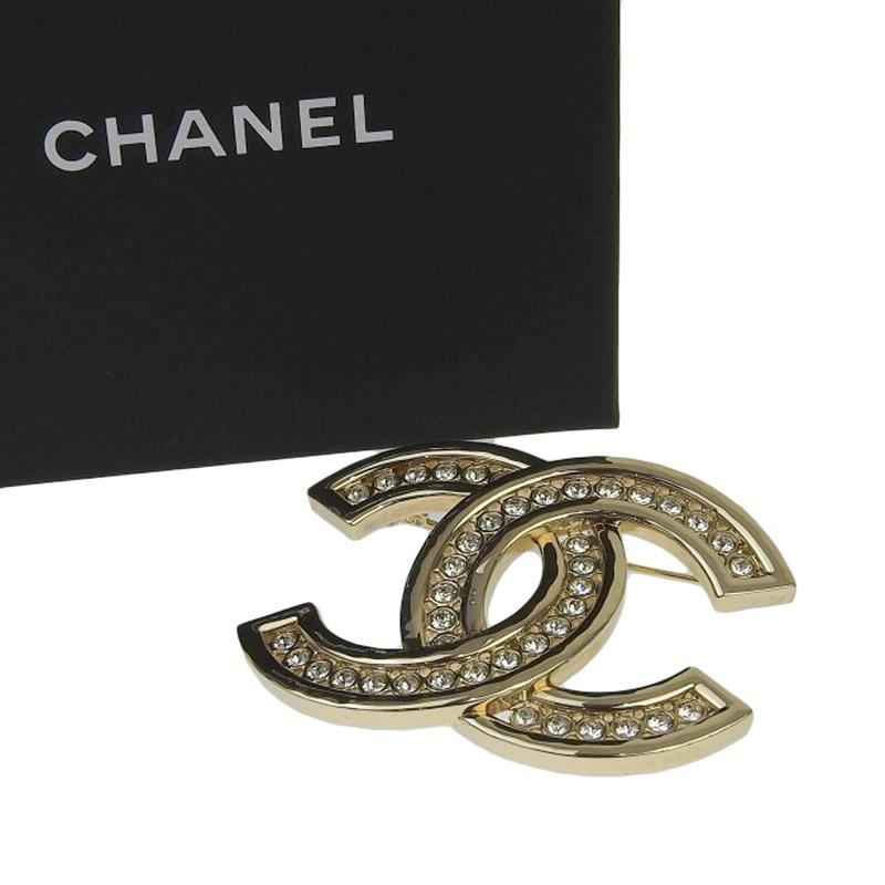 CHANEL（シャネル） ブローチ ココマーク ラインストーン GP ゴールド
