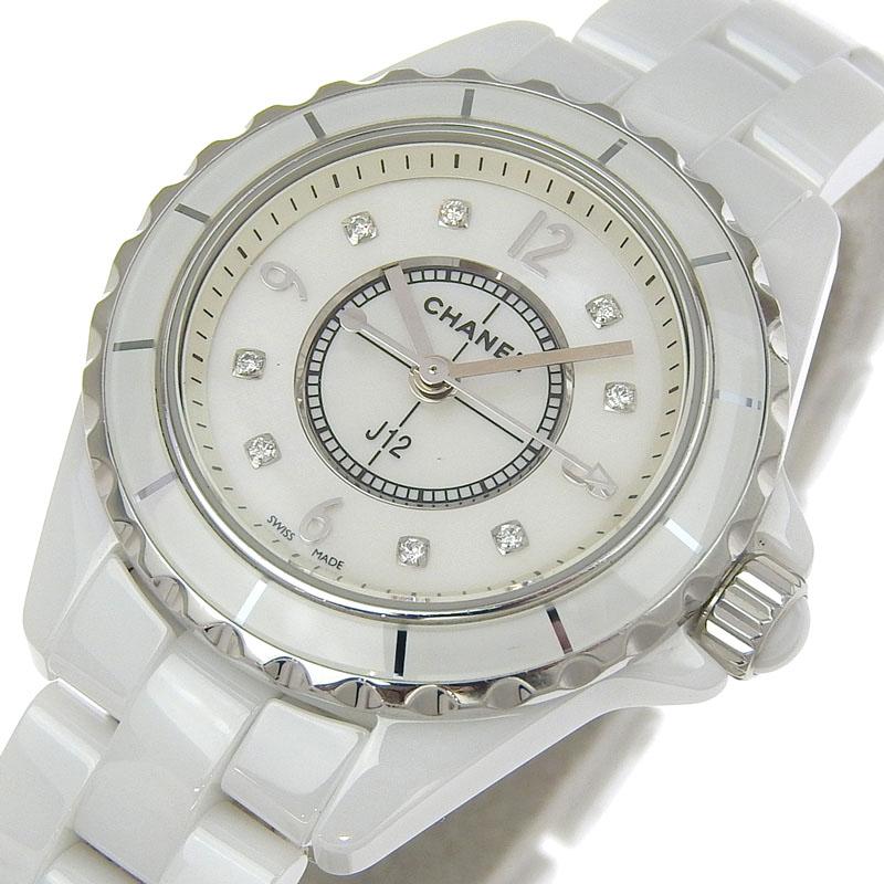 J12 シャネル CHANEL レディース クォーツ 腕時計 SS/セラミック 8P