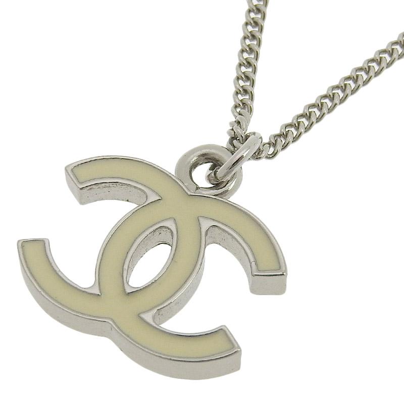 シャネル CHANEL ネックレス ココマーク ホワイト/シルバー色 06V 中古 新入荷 CH1031 | CHANEL