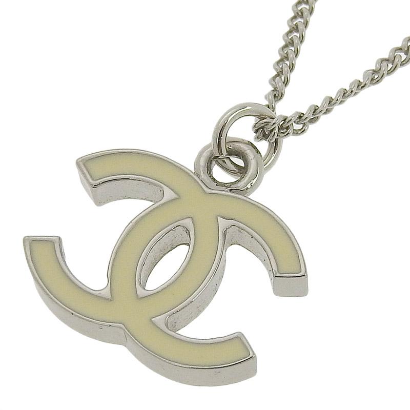 シャネル CHANEL ネックレス ココマーク ホワイト/シルバー色 06V 中古 新入荷 CH1031 | CHANEL | 02