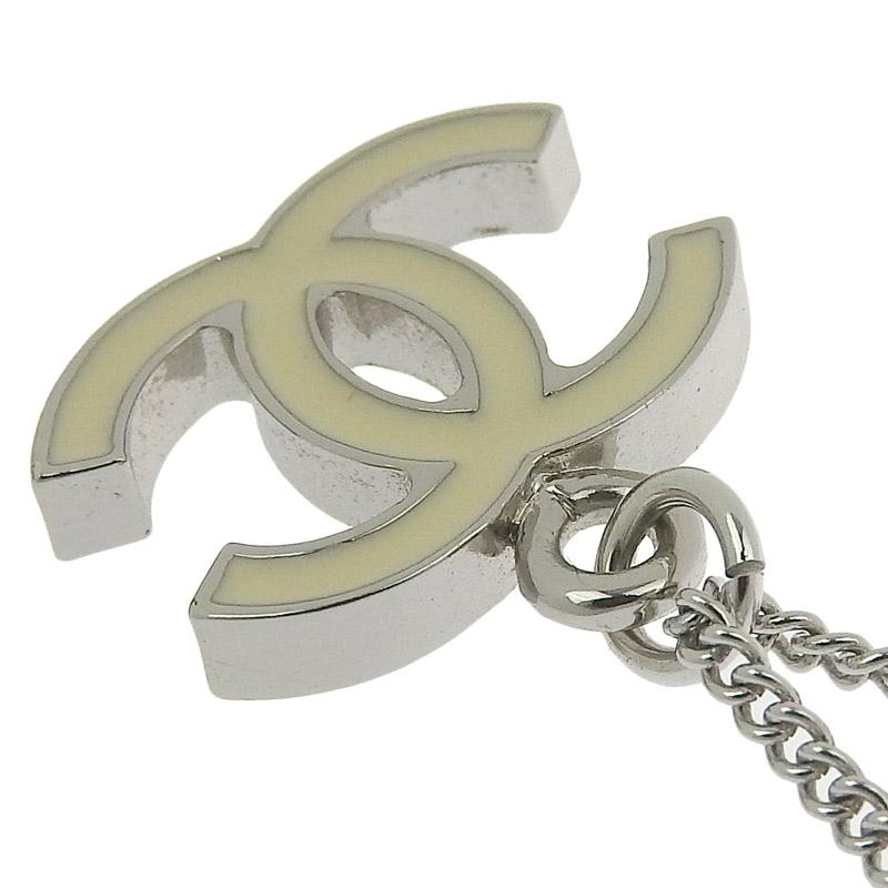 シャネル CHANEL ネックレス ココマーク ホワイト/シルバー色 06V 中古 新入荷 CH1031 | CHANEL | 03