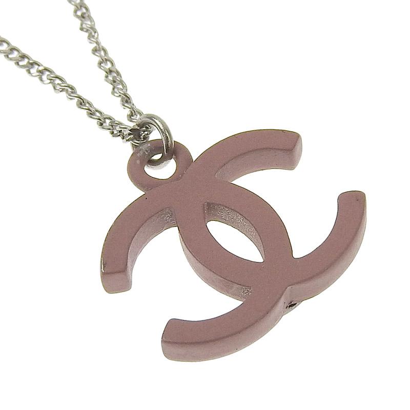 CHANEL（シャネル） ネックレス ココマーク ピンク/シルバー色 01C