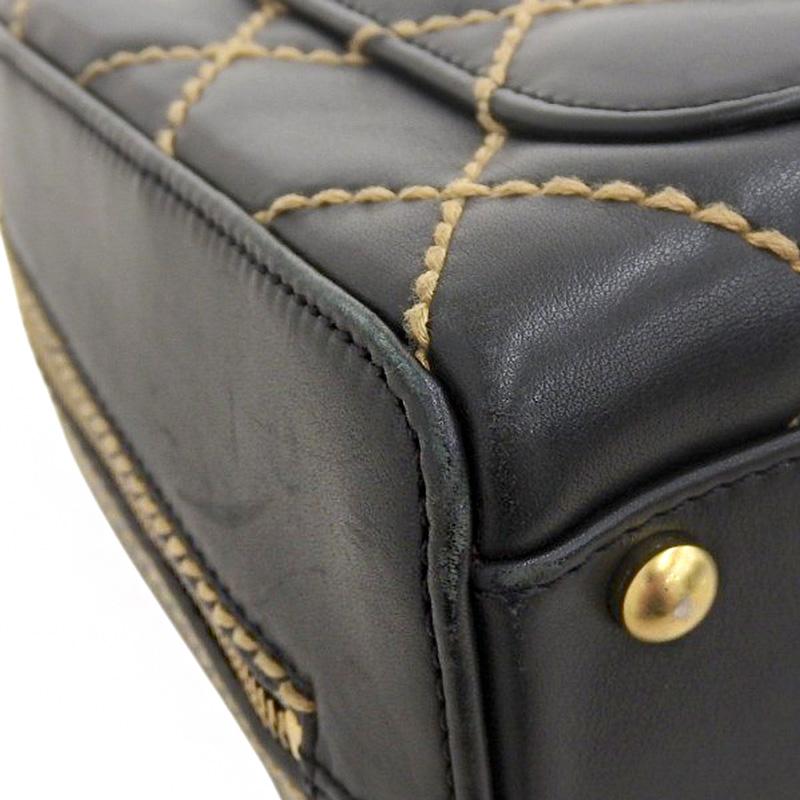 ワイルドステッチ シャネル CHANEL ハンドバッグ ミニボストン レザー