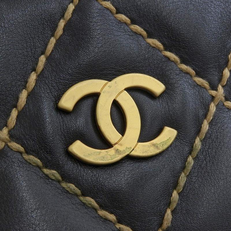 ワイルドステッチ シャネル CHANEL ハンドバッグ ミニボストン レザー