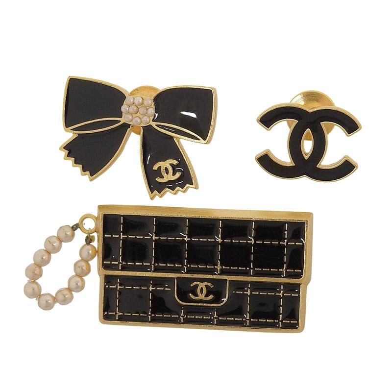 CHANEL（シャネル） バッグ リボン ココマーク フェイクパール ピン