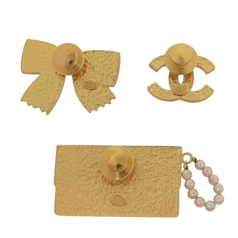 CHANEL（シャネル） バッグ リボン ココマーク フェイクパール ピン
