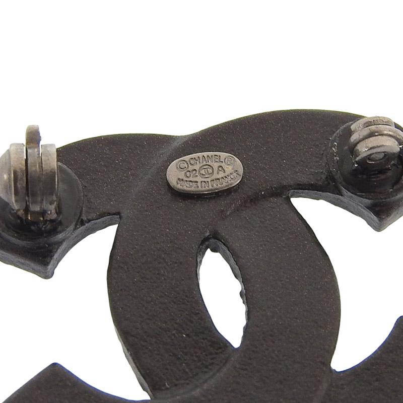 CHANEL（シャネル） ココマーク ラインストーン ブローチ ブラック 02A