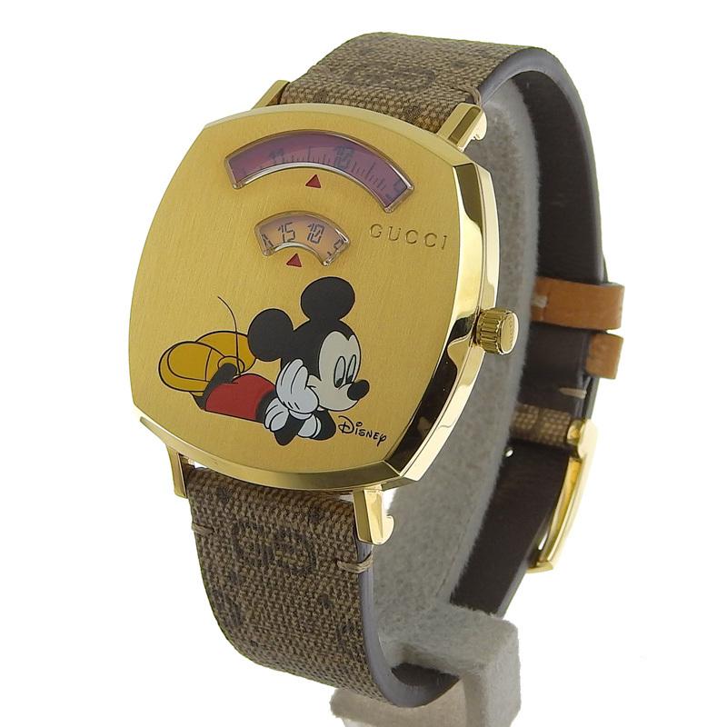 グッチ Gucci Disney Gucciコラボ ミッキープリント ユニセックス クォーツ 腕時計 Gp Ggスプリーム 157 4 Ya1574 美品 新入荷 Gu0315 Gu0315 ブランドショップロンド 通販 Yahoo ショッピング