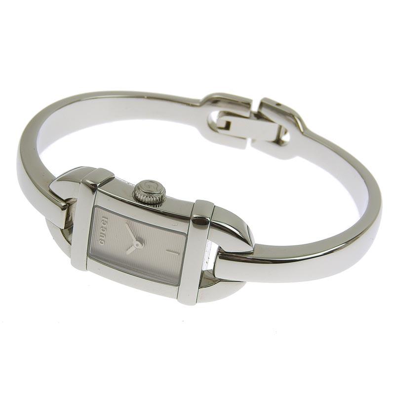 GUCCI グッチ バンブー バングル レディース クォーツ 腕時計 SS  