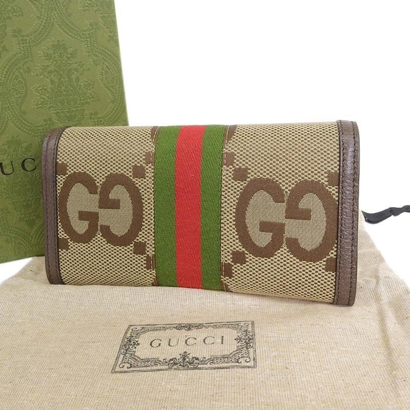 グッチ GUCCI ジャンボGG コンチネンタルウォレット 長財布 ブラウン GG グッチ GUCCI ジャンボGG コンチネンタルウォレット 長財布