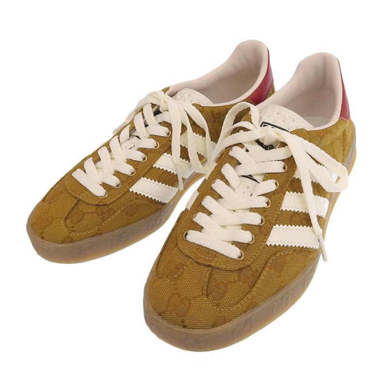 グッチ×アディダス GUCCI×adidas ガゼル スニーカー 靴 GGキャンバス