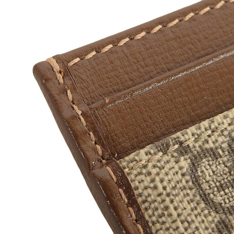 グッチ GUCCI インターロッキングG カードケース 名刺入れ GGスプリーム×レザー ベージュ×エボニー 673002 中古 新入荷 GU0540 GUCCI（グッチ） インターロッキングG カードケース 名刺入れ GG