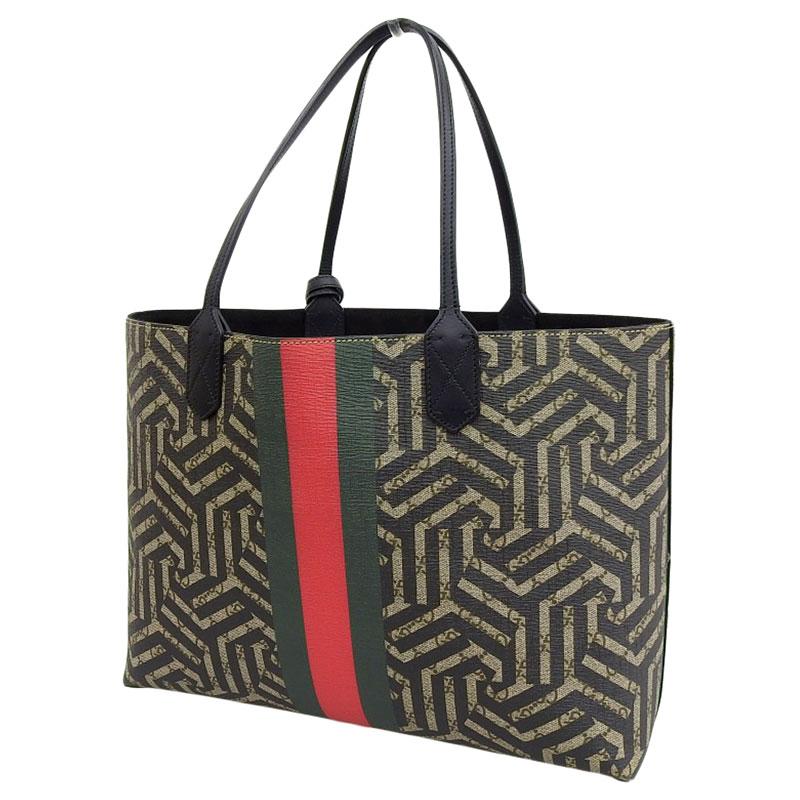 GUCCI（グッチ） GUCCI GGカレイド ウェブ ビー 蜂 トートバッグ PVC 
