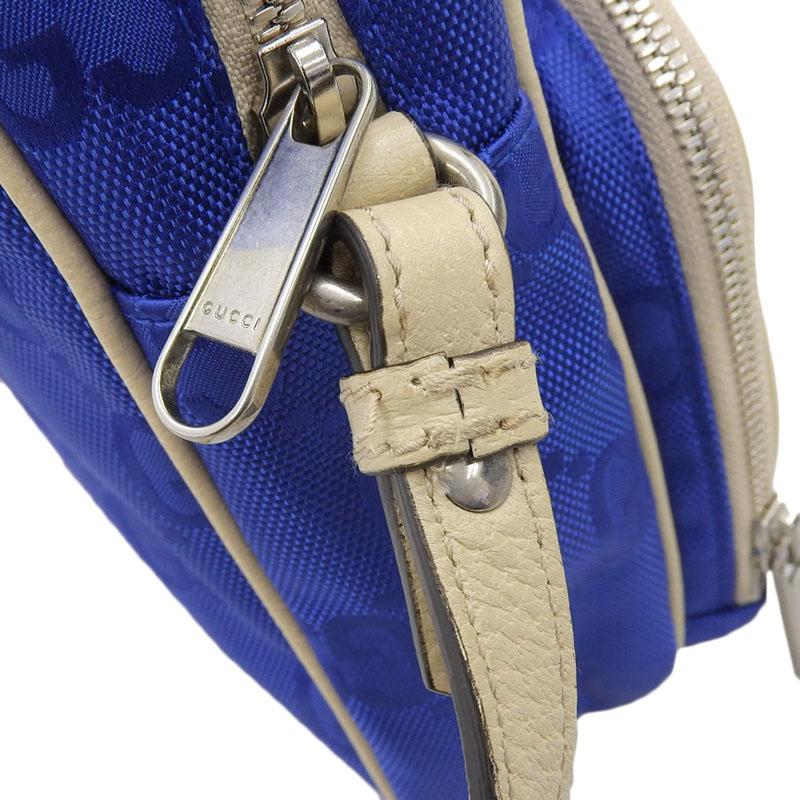グッチ GUCCI オフザグリッド 2WAYバッグ ショルダーバッグ ハンドバッグ ナイロン/レザー ブルー/ベージュ 625850 中古 新入荷 GU0617 GUCCI（グッチ） オフザグリッド 2WAYバッグ ショルダーバッグ