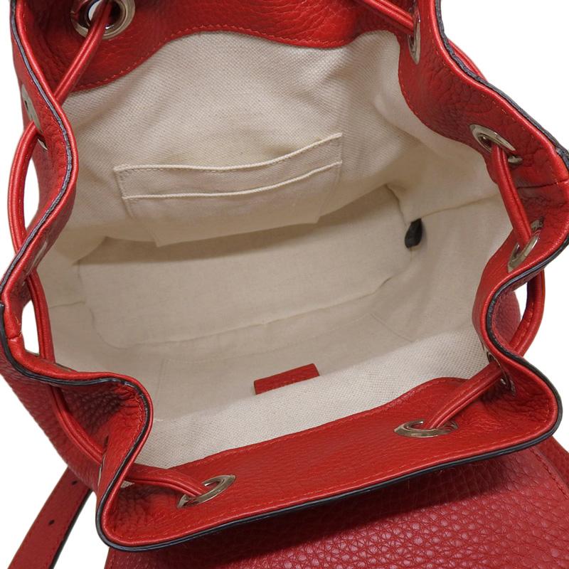 ✨美品✨GUCCI リュック バッグパック バンブー レザー 赤 金具 GUCCI グッチ バンブー リュックサック バックパック スエード