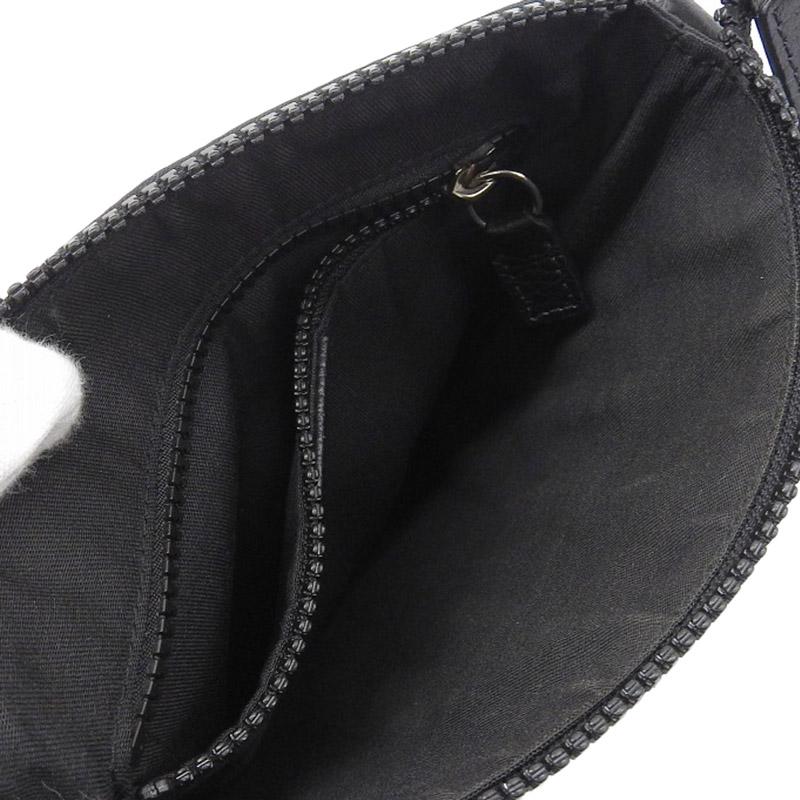 GG グッチ GUCCI ショルダーバッグ ナイロン/レザー ブラック 449183 