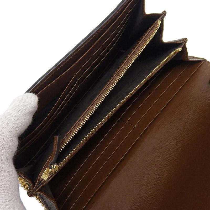 ■美品■　グッチ ジャッキー 1961 チェーンウォレット 長財布 GGスプリーム キャンバス ベージュ ブラウン 652681 【209253】★ GUCCI - □美品□ グッチ ジャッキー 1961 チェーンウォレット 長財布