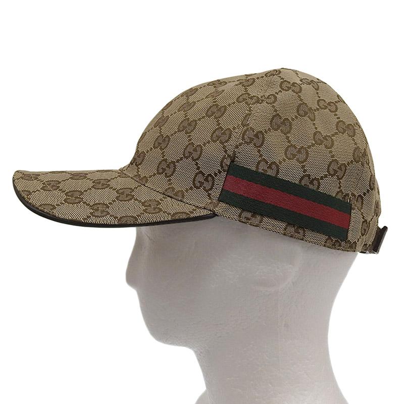 GGキャンバス グッチ GUCCI ベースボールキャップ ウェブストライプ付