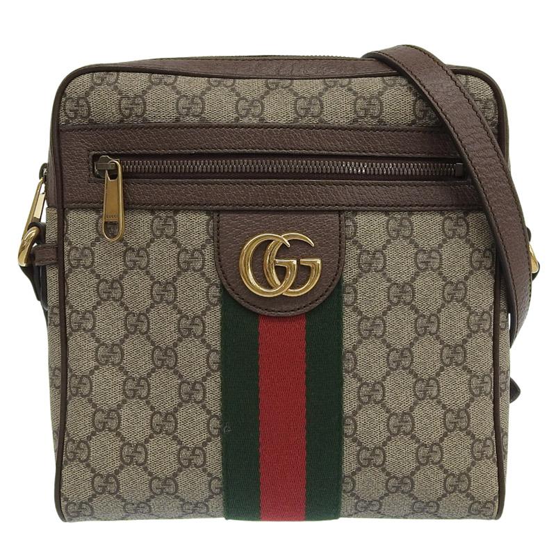 GUCCI グッチ オフィディア ショルダーバッグ ミニバッグ ネイビー レザー×PVC 547926 シルバー金具 GUCCI（グッチ） ショルダーバッグ メンズ オフィディア ブルー 547926