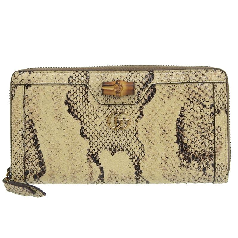 GUCCI（グッチ） バンブー ダイアナ ラウンドファスナー 長財布 