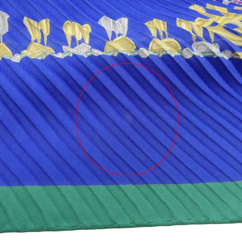 HERMES（エルメス） プリーツカレ 砂漠のアクセサリー スカーフ シルク