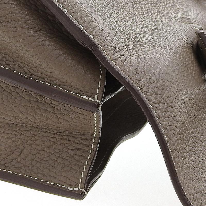 エルメス HERMES サックアデペッシュ38 ビジネスバッグ トリヨンクレマンス エトゥープ SV金具 □L刻印 2008年 中古 新入荷 HE0810 HERMES（エルメス） サックアデペッシュ38 ビジネスバッグ トリヨン