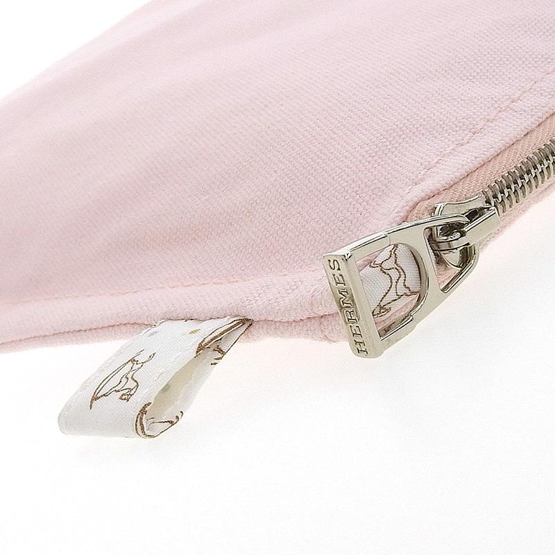 PINKO エルメス HERMES トゥルースフラットGM ポーチ コットン ピンク 