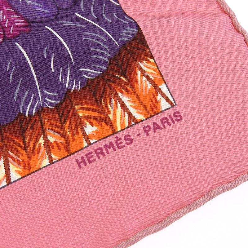 HERMES エルメス カレ40 スカーフ シルク レッド/ピンク 中古 新 HERMES エルメス カレ40 スカーフ シルク レッド/ピンク 中古 新