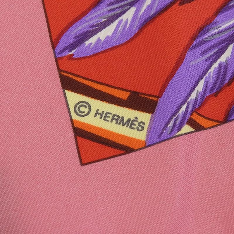 HERMES エルメス カレ40 スカーフ シルク レッド/ピンク 中古 新 HERMES エルメス カレ40 スカーフ シルク レッド/ピンク 中古 新