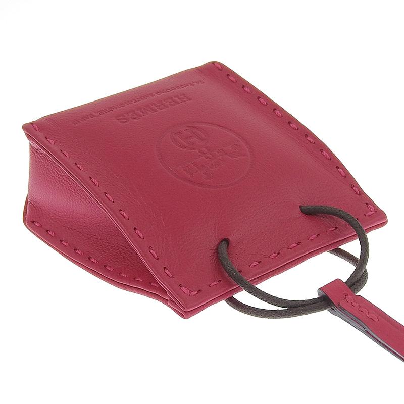 HERMES（エルメス） サックオランジュ バッグチャーム レザー ピンク