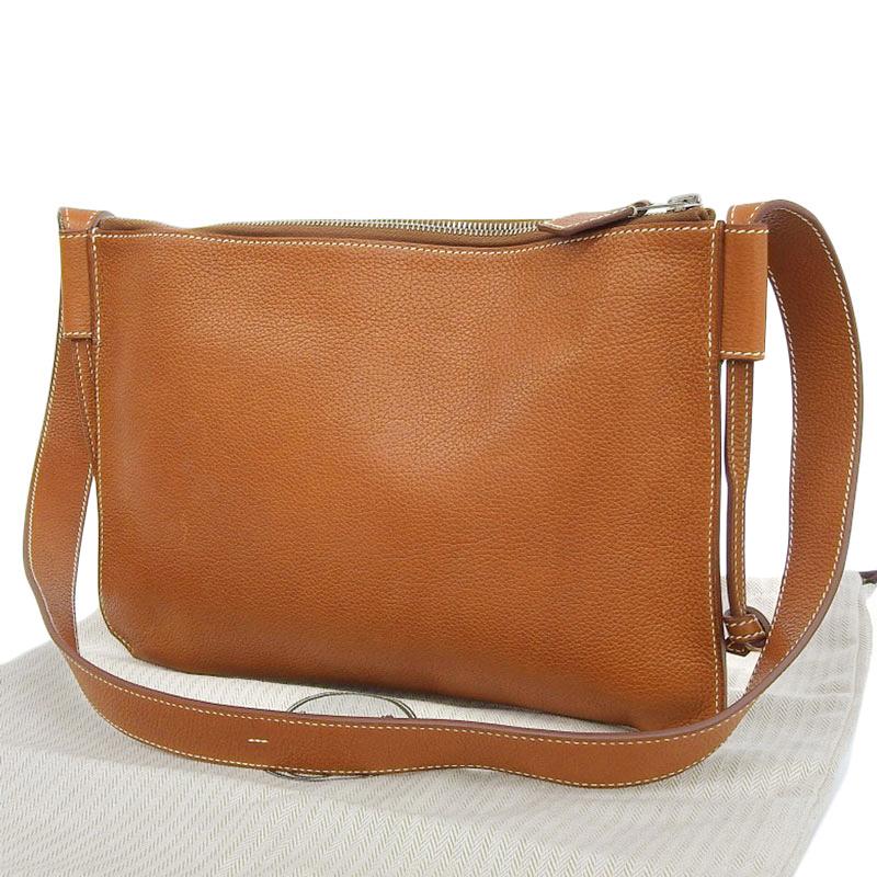 エルメス HERMES ウルトラプラGM ショルダーバッグ レザー ブラウン Z刻印 2021年 中古 新入荷 HE0875 HERMES（エルメス） ウルトラプラGM ショルダーバッグ レザー ブラウン