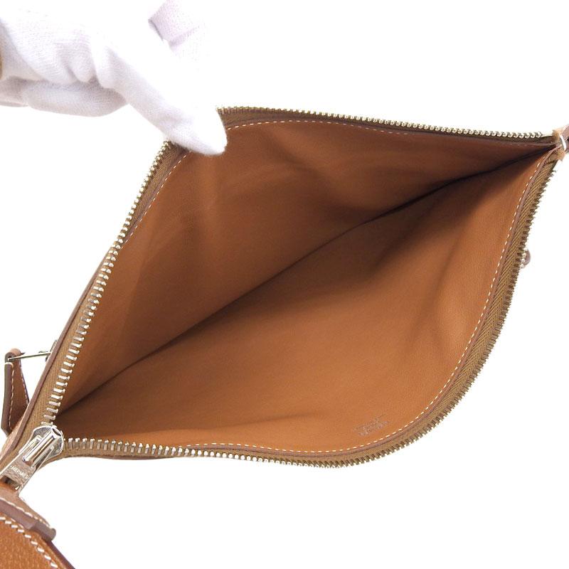 エルメス HERMES ウルトラプラGM ショルダーバッグ レザー ブラウン Z刻印 2021年 中古 新入荷 HE0875 HERMES（エルメス） ウルトラプラGM ショルダーバッグ レザー ブラウン