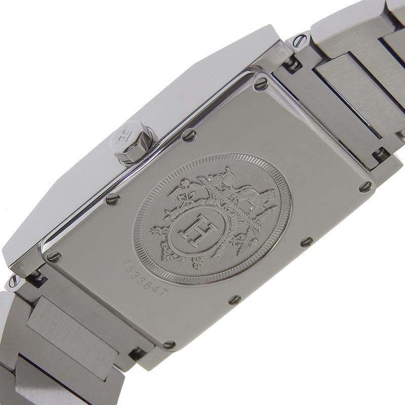 HERMES（エルメス） タンデム メンズ クォーツ 腕時計 SS ブラック文字
