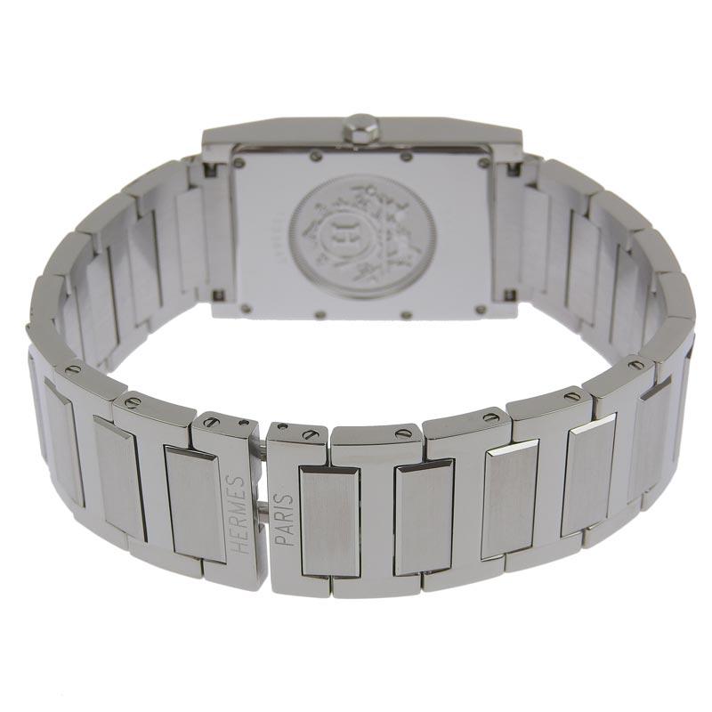 HERMES（エルメス） タンデム メンズ クォーツ 腕時計 SS ブラック文字