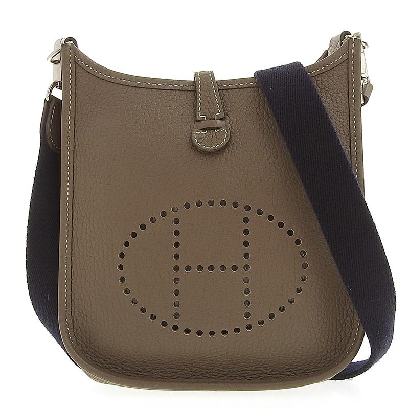 エルメス HERMES エヴリンTPM アマゾン ショルダーバッグ トリヨンクレマンス エトゥープ D刻印 2019年 中古 新入荷 HE0903 エヴリン エルメス HERMES エヴリンTPM アマゾン ショルダーバッグ