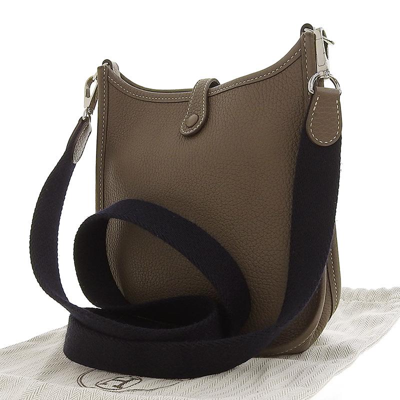 エルメス HERMES エヴリンTPM アマゾン ショルダーバッグ トリヨンクレマンス エトゥープ D刻印 2019年 中古 新入荷 HE0903 エヴリン エルメス HERMES エヴリンTPM アマゾン ショルダーバッグ