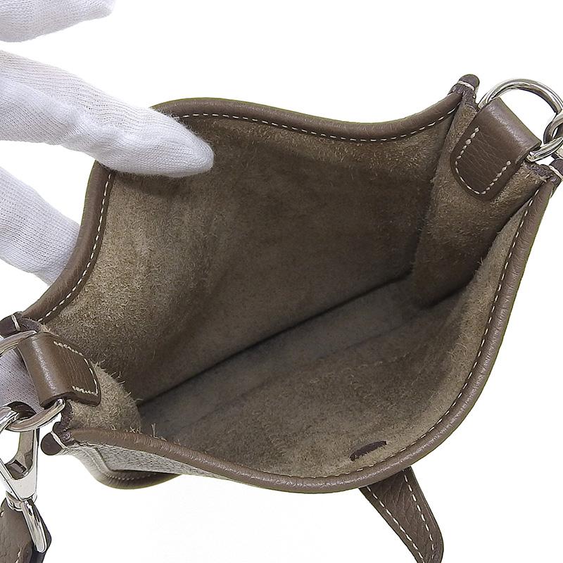 エルメス HERMES エヴリンTPM アマゾン ショルダーバッグ トリヨンクレマンス エトゥープ D刻印 2019年 中古 新入荷 HE0903 エヴリン エルメス HERMES エヴリンTPM アマゾン ショルダーバッグ