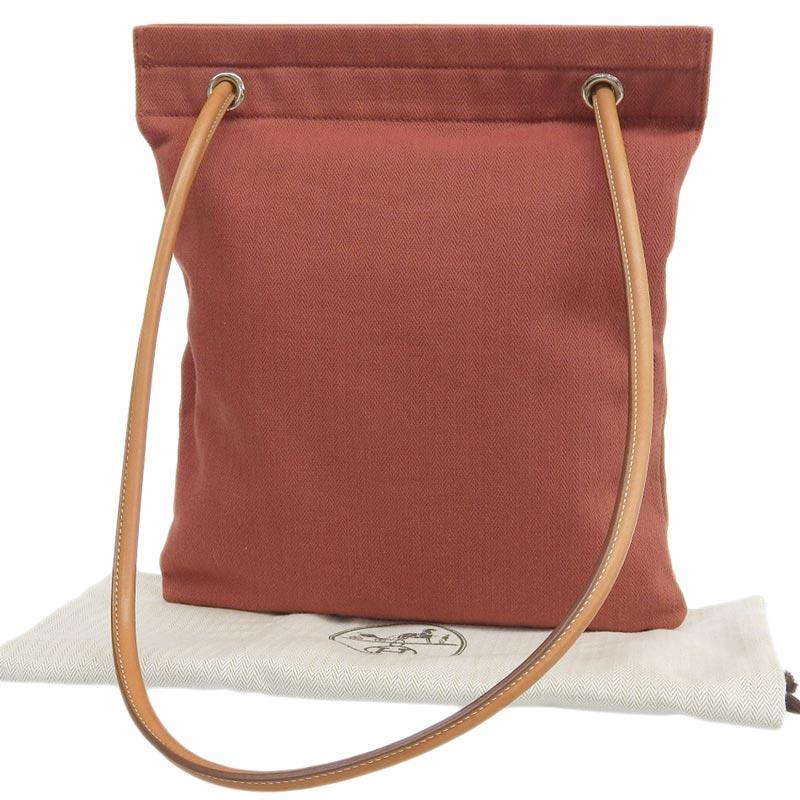 エルメス HERMES サックアリーヌ ショルダーバッグ トワルシェブロン/スイフト レッド系 A刻印 2017年 中古 新入荷 HE0922 HERMES（エルメス） サックアリーヌ ショルダーバッグ トワル