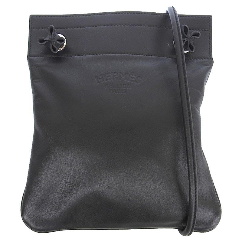 HERMES エルメス アリーヌミニ ショルダーバッグ スイフト ブラック U  