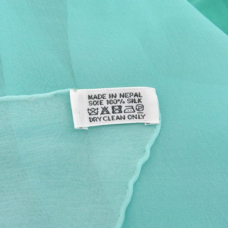 エルメス HERMES カレ140 スカーフ シフォン シルク グリーン 中古 新入荷 HE0946 HERMES（エルメス） カレ140 スカーフ シフォン シルク グリーン 中古